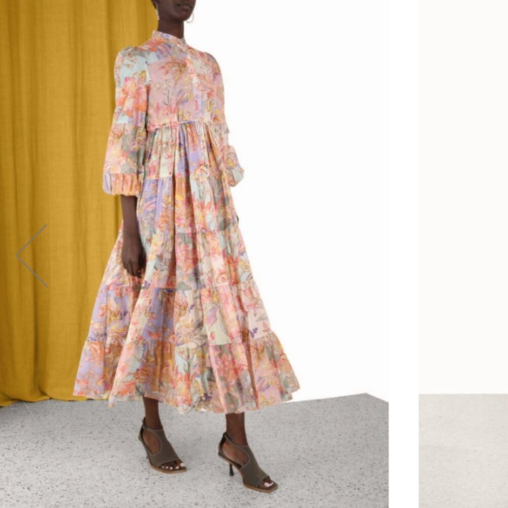 Zimmermann Belted Cotton Tiered Dress -perfect for special occasions